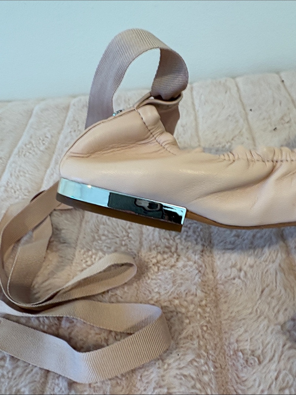 Sam Edelman Ballet Flats with Ribbon Tie - Blush Pink - Picture 3 of 6